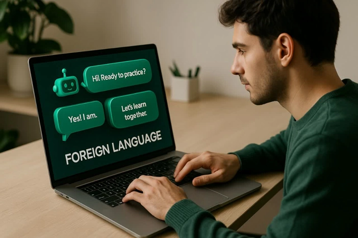 یادگیری زبان با هوش مصنوعی و چتباتها